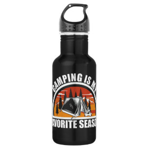 Camping is my favourite season funny camper slogan 532 ml water bottle