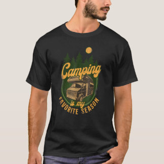 Camping Is My Favourite Season Motorhome Campervan T-Shirt