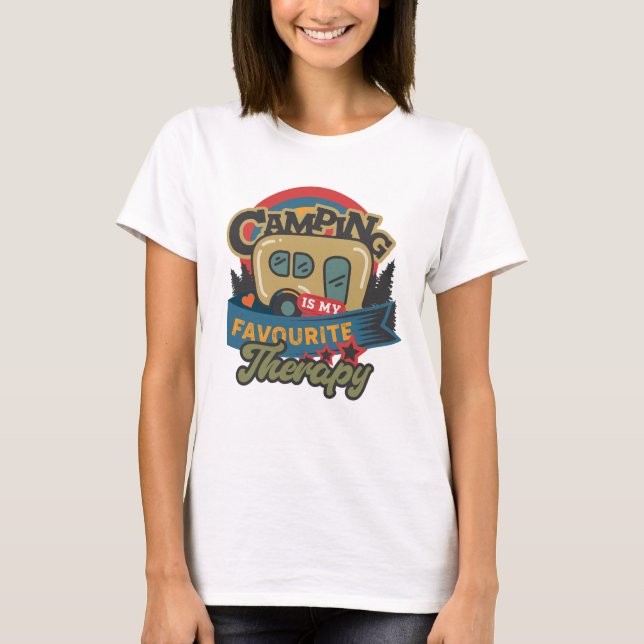 Camping Is My Favourite Therapy T-Shirt (Front)