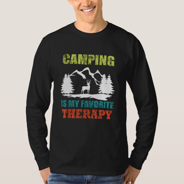 Camping Is My Favourite Therapy T-Shirt (Front)