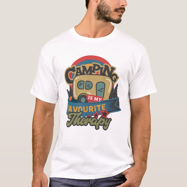 Camping Is My Favourite Therapy T-Shirt (Front)