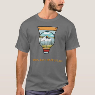 Camping Is My Happy Place Camping retro T-Shirt