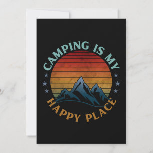 CAMPING IS MY HAPPY PLACE  HOLIDAY CARD