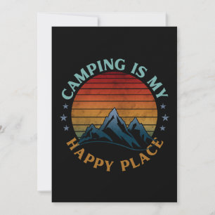CAMPING IS MY HAPPY PLACE INVITATION
