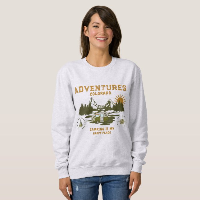 Camping is my Happy Place Sweatshirt (Front Full)
