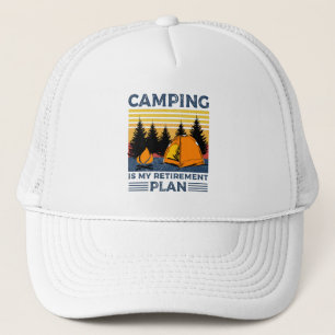 Camping is my retirement plan Funny camping Gift Trucker Hat