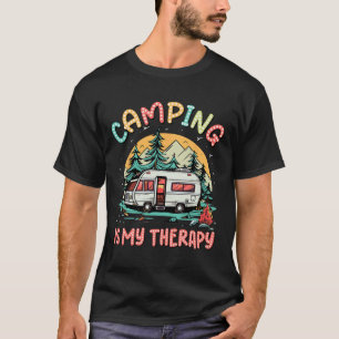 Camping Is My Therapy Campfire Summer Camp Family T-Shirt