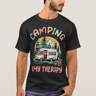 Camping Is My Therapy Campfire Summer Camp Family T-Shirt