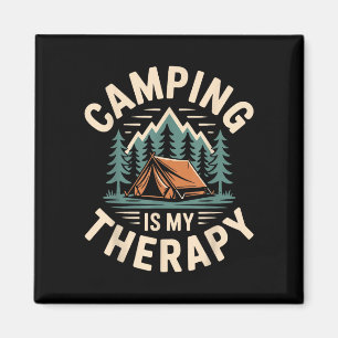 Camping is my therapy funny camper magnet