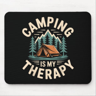 Camping is my therapy funny camper mouse mat