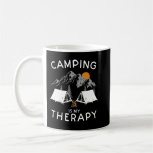 Camping is my therapy in nature for hiker and camp coffee mug