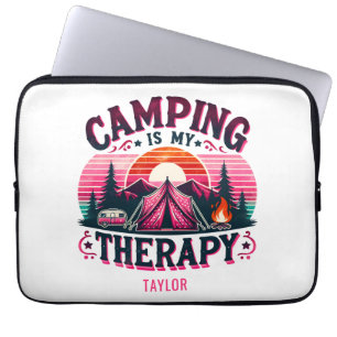 Camping Is My Therapy Laptop Sleeve