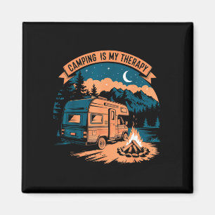 Camping is my therapy  magnet