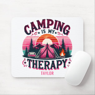 Camping Is My Therapy Mouse Mat