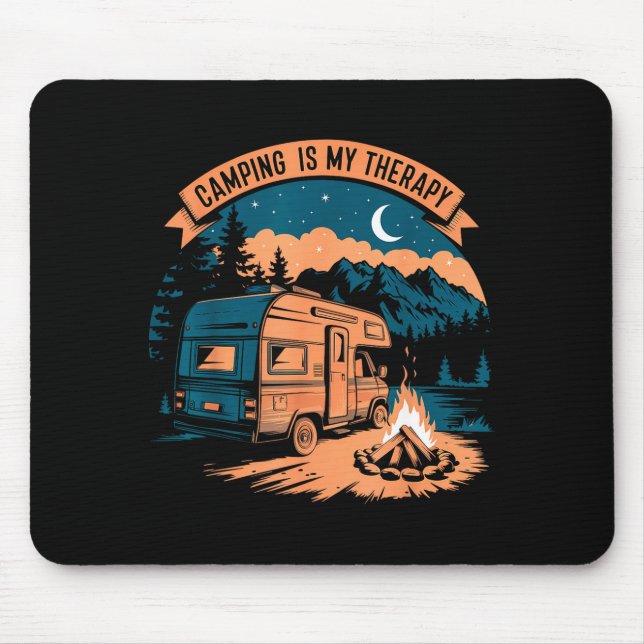 Camping is my therapy  mouse mat (Front)