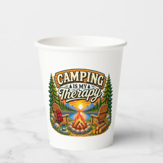 Camping is my Therapy Mug Paper Cups