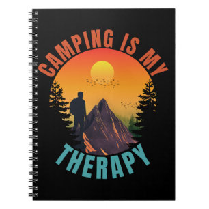 Camping is my therapy outdoor vacation gift notebook