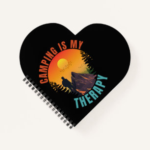 Camping is my therapy outdoor vacation gift notebook
