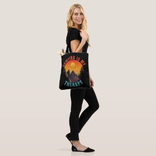 Camping is my therapy outdoor vacation gift tote bag