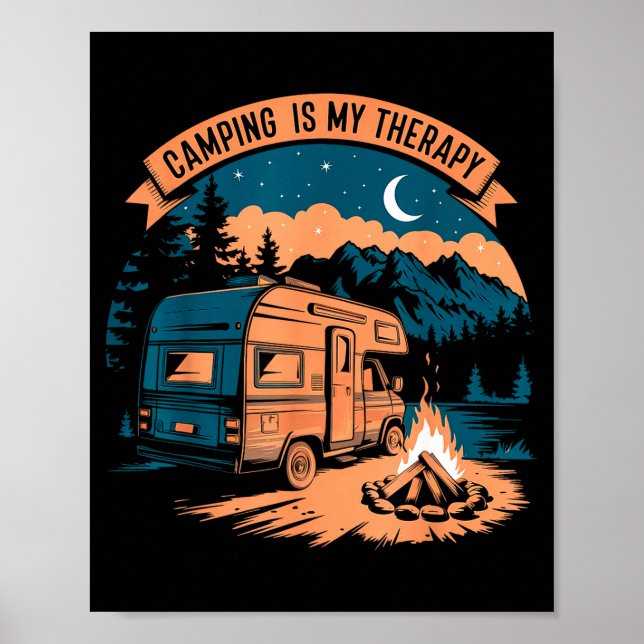Camping is my therapy  poster (Front)