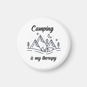 Camping is my therapy simple stylish minimalist magnet