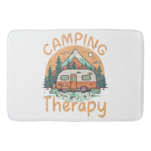Camping Is My Therapy Summer Vacation Family Bath Mat