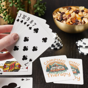 Camping Is My Therapy Summer Vacation Family Playing Cards