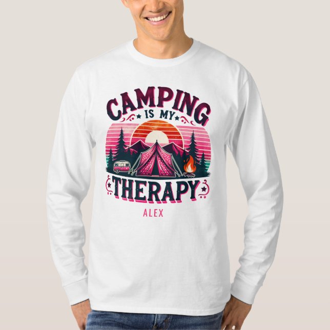 Camping Is My Therapy T-Shirt (Front)