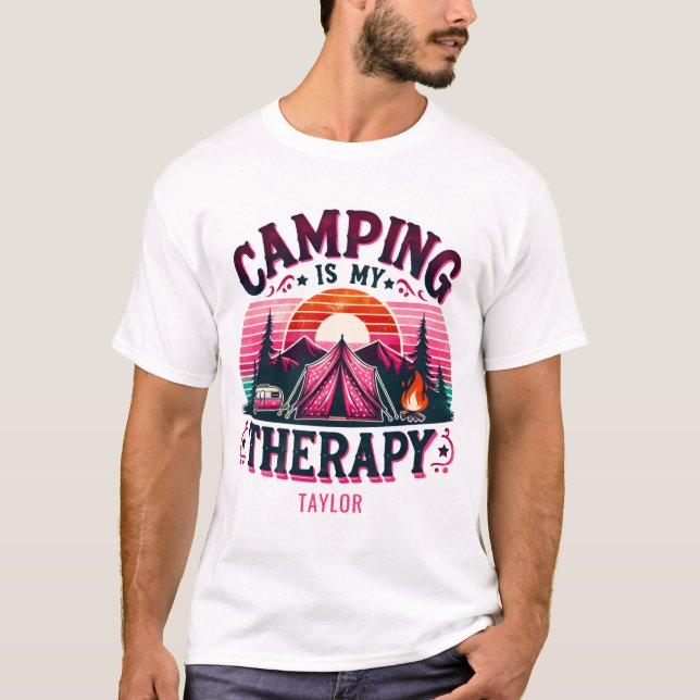 Camping Is My Therapy T-Shirt (Front)