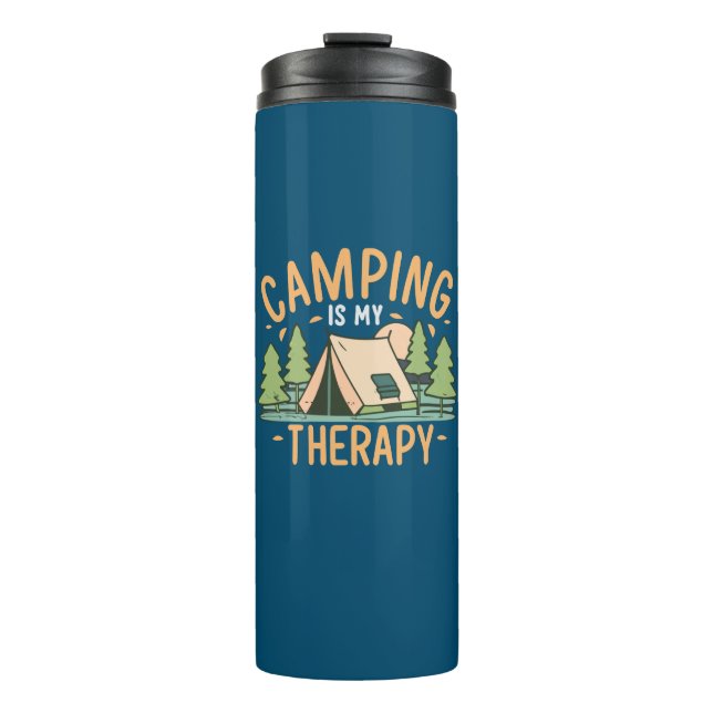 Camping Is My Therapy Thermal Tumbler (Front)