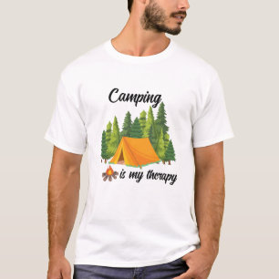 Camping is my therapy vibrant summer T-Shirt
