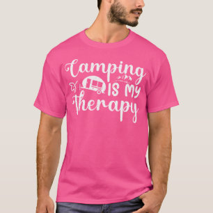 Camping Is My Therapy Vintage Outdoor Funny Camper T-Shirt