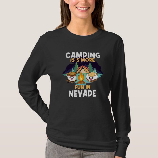 Camping Is S'more Fun In Nevada  Smores T-Shirt (Front)