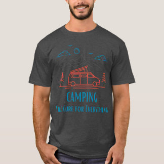Camping is the cure for everything retro T-Shirt