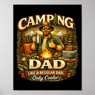 Camping is therapy shirt – funny camping for dad poster