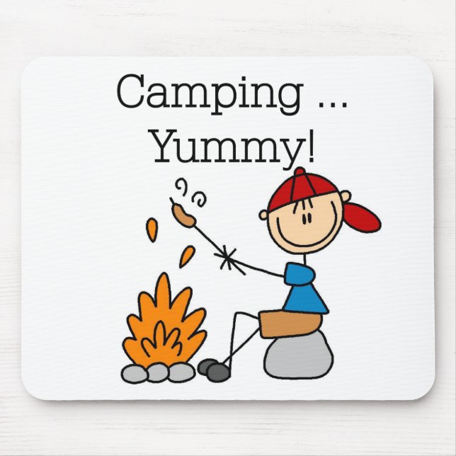 Camping is Yummy Tshirts and Gifts Mouse Mat (Front)
