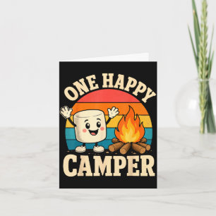 Camping kids cute marshmallow campfire card