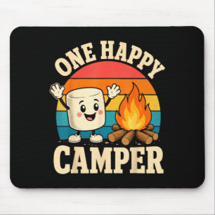 Camping kids cute marshmallow campfire mouse mat