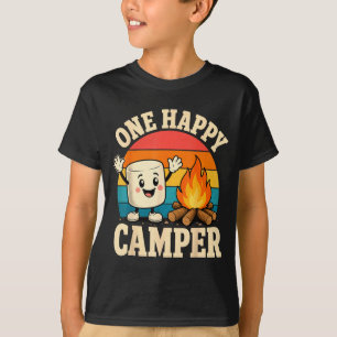 Camping kids cute marshmallow campfire  T-Shirt