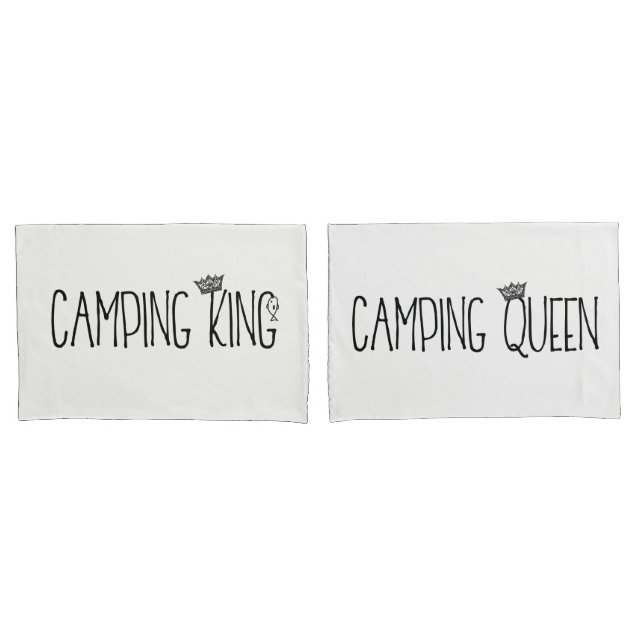 "Camping King and Queen" Pillowcase (Front-Set)