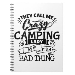Camping Lady Notebook