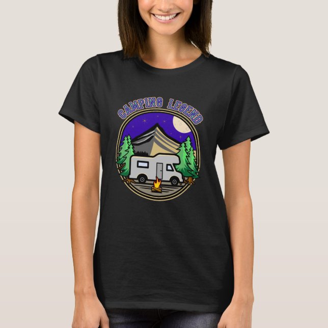 Camping Legend RV Motor Home Men Women Kids T-Shirt (Front)
