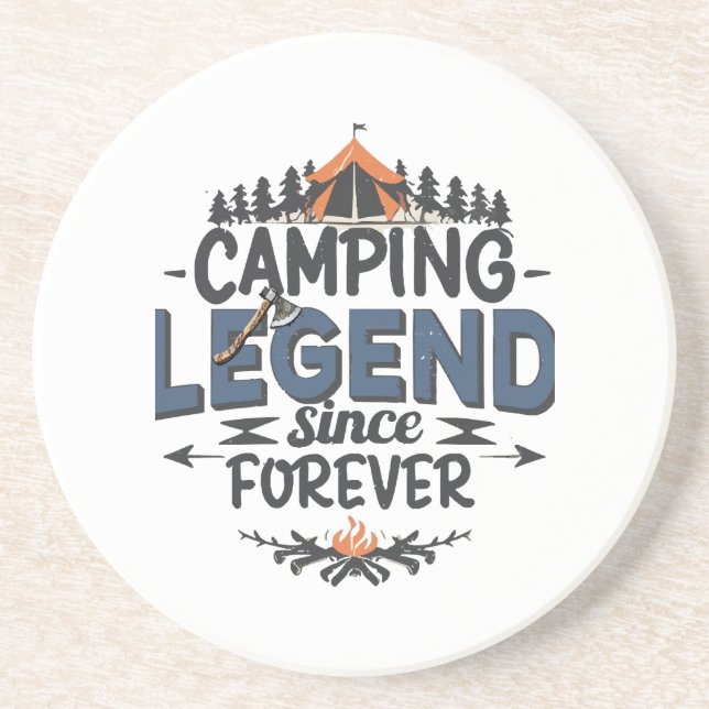 Camping Legend Since Forever Coaster (Front)