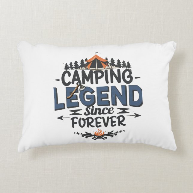 Camping Legend Since Forever Decorative Cushion (Front)