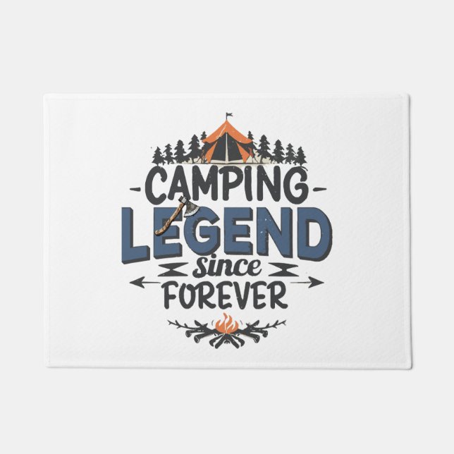Camping Legend Since Forever Doormat (Front)