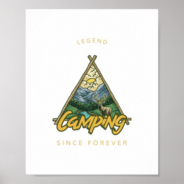 Camping Legend Since Forever  Poster (Front)
