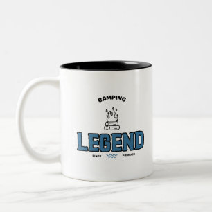 Camping Legend Since Forever Two-Tone Coffee Mug