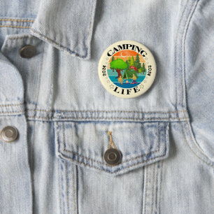 Camping Life 6 Cm Round Badge