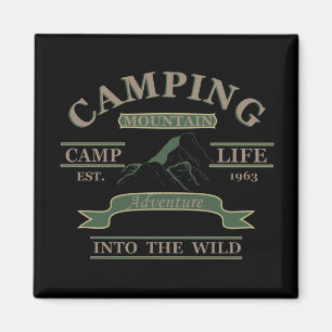 camping life adventure magnet