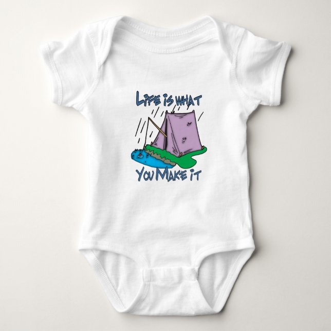 Camping Life Baby Bodysuit (Front)